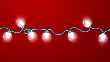Christmas light bulbs with realistic 3D design light effects, featuring lights as New Year's decorative elements. vector