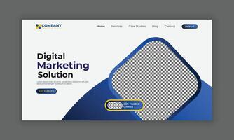 Corporate Website Landing Page Design Template vector