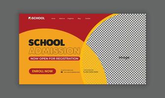 Website landing page design for the education system vector