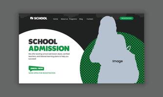 Elegant Private School Admissionlanding Hero Section UI Design for Landing Page, Refined Academic Website Homepage vector