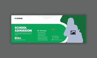 Social media timeline cover and web banner template vector