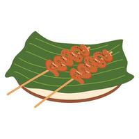 Isaw in Stick Filipino Street Food illustration vector
