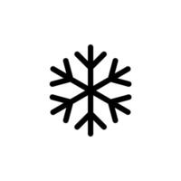 Snowflake outline icon. Symbol of cold, frost, winter weather. vector