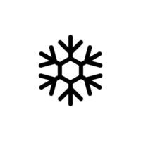 Snowflake simple outline icon. Symbol of cold, frost, winter weather. vector