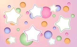 Star color gradient background from light to dark vector
