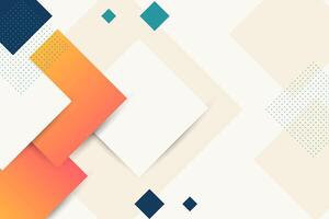 Blue and orange abstract geometric background design vector