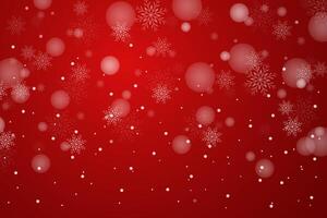 Snowflake and bokeh Christmas background design with light effect illustration vector