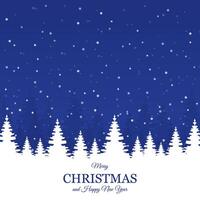 Christmas background with Christmas tree illustration in flat design vector