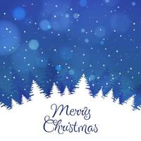 Christmas background with Christmas tree illustration in flat design vector
