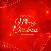 Elegant red bokeh Christmas background vector