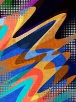 Colorful Abstract Background with Wavy Shapes, Textures and Halftone Effects. Suitable for Cover, Banner, Poster Design vector