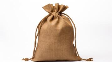 Bag from a sacking isolated on a white background. Neural network photo