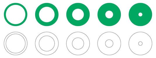 Circle graph education templates. Coaching wheel tool, life balance round blanks. Set of infographic diagrams. Chart progress icons collection. Donut loading charts. Geometric simple design elements. vector