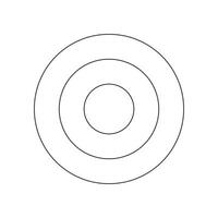 Polar grid concentric circles. Circle diagram divided on segments. Wheel of life, habits tracker. Blank polar graph paper. Graphic template. vector
