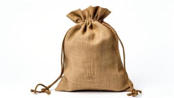 Bag from a sacking isolated on a white background. Neural network photo