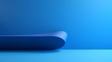 Abstract 3d rendering of a blue modern geometric background. Neural network photo