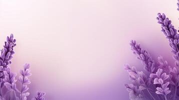 Lavender flowers in abstract background image with free space. Neural network photo