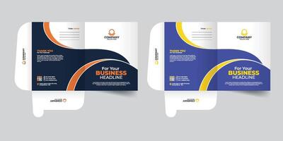 Creative unique stylish modern file folder design, Professional creative Luxury corporate presentation Document Folders for your business. vector