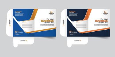 Modern and unique stylish corporate file folder design, Unique real estate File Cases. vector