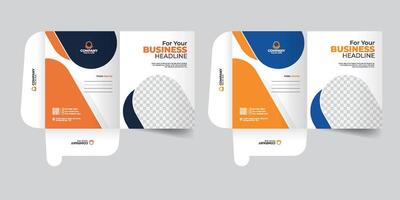Corporate presentation folder template Professional creative Luxury corporate presentation Document Folders for your business. vector