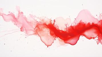 Splash of red ink on a white background. Neural network photo