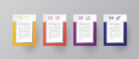 business option infographic template with icon vector