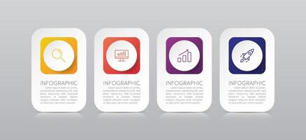 4 option infographic template with icon vector