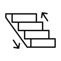 Concrete Stairs icon line illustration vector