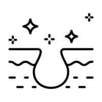 Skin Detox icon line illustration vector