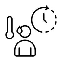 Routine Illnesses icon line illustration vector