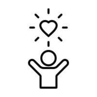 Live Life icon line illustration vector