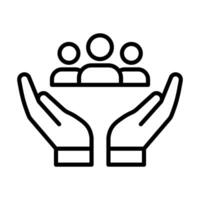 Participant Safety icon line illustration vector