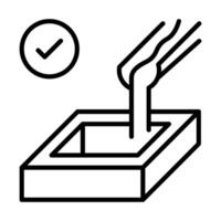 Poured Foundation icon line illustration vector