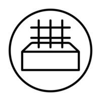 Concrete Construction icon line illustration vector