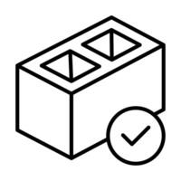 Concrete Block icon line illustration vector