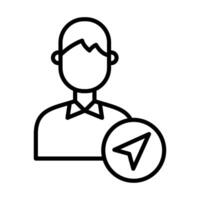 Admin Navigator icon line illustration vector