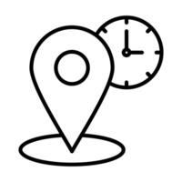 Time Tracking icon line illustration vector