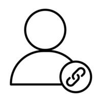 Admin Link icon line illustration vector