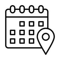 Date Tracker icon line illustration vector
