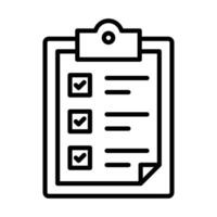 Task Checklist icon line illustration vector