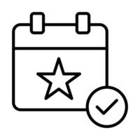 Event Scheduler icon line illustration vector