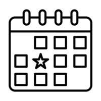 Event Calendar icon line illustration vector