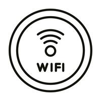 Wi-Fi Access icon line illustration vector