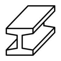 Steel Beam icon line illustration vector