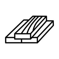 Lumber Stack icon line illustration vector