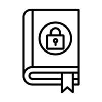 Study Closure icon line illustration vector
