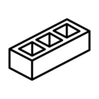 Concrete Block icon line illustration vector