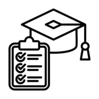 Study Protocol icon line illustration vector