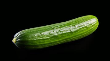 cucumber on a black background. Neural network photo