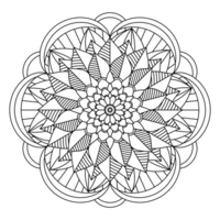 A coloring page with a flower design png